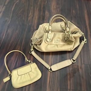 Coach purse and matching wristlet